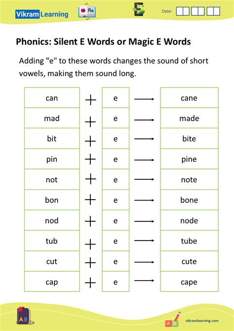 magic e phonics worksheet.